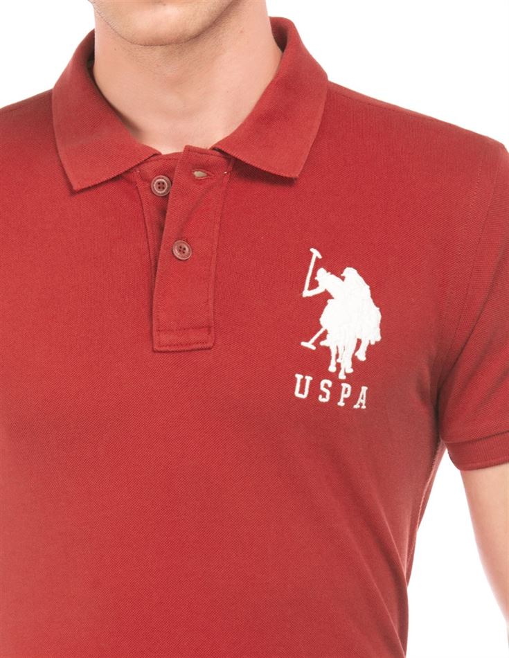 U.S. Polo Assn. Men Casual Wear Red T-Shirt